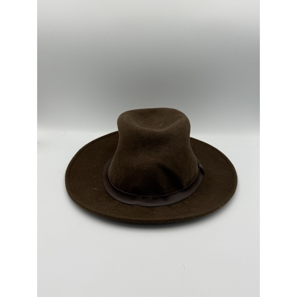 Vintage A. Adams & Spire Brown Felt Fedora Hat 90's Classic Made In USA - Picture 3 of 12